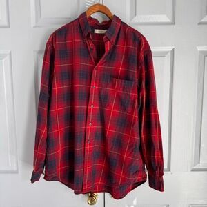 Turnbury L 35 Red‎ Plaid Casual Button Down Shirt Tartan